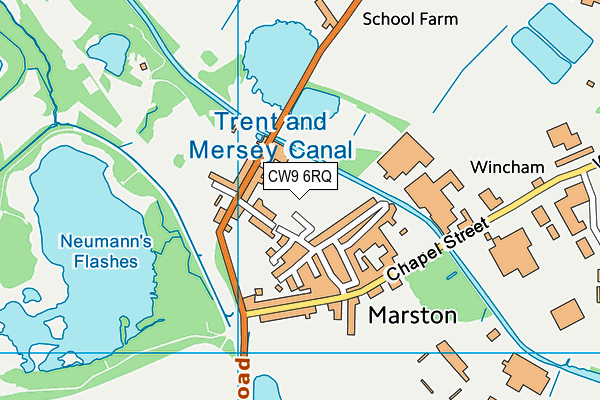 CW9 6RQ map - OS VectorMap District (Ordnance Survey) CW9 6RQ map - OS VectorMap District (Ordnance Survey)