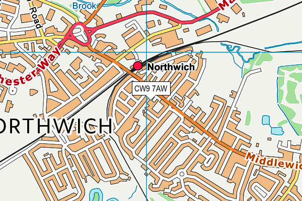 CW9 7AW map - OS VectorMap District (Ordnance Survey) CW9 7AW map - OS VectorMap District (Ordnance Survey)