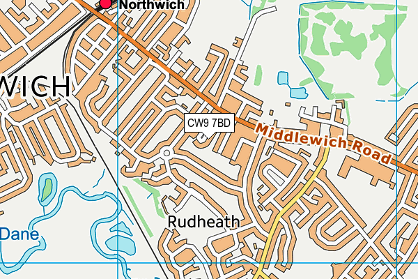 CW9 7BD map - OS VectorMap District (Ordnance Survey) CW9 7BD map - OS VectorMap District (Ordnance Survey)