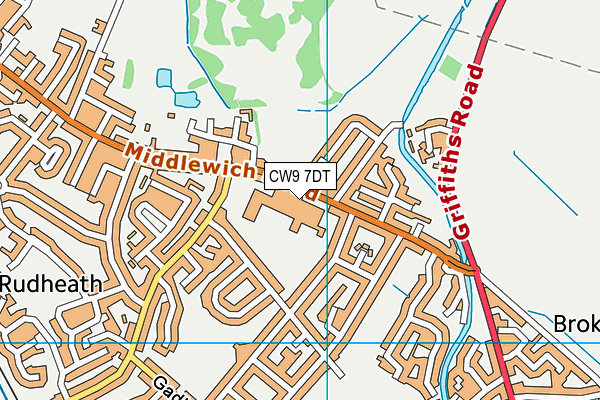 CW9 7DT map - OS VectorMap District (Ordnance Survey) CW9 7DT map - OS VectorMap District (Ordnance Survey)