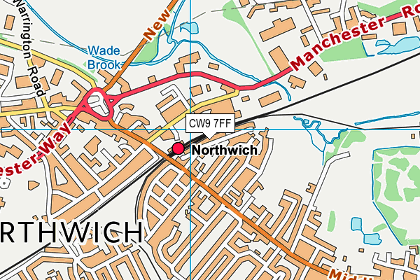 CW9 7FF map - OS VectorMap District (Ordnance Survey) CW9 7FF map - OS VectorMap District (Ordnance Survey)