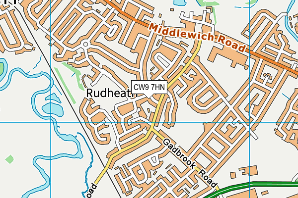CW9 7HN map - OS VectorMap District (Ordnance Survey) CW9 7HN map - OS VectorMap District (Ordnance Survey)