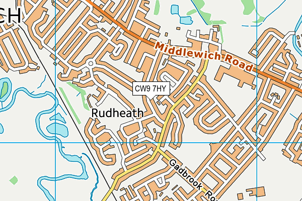 CW9 7HY map - OS VectorMap District (Ordnance Survey) CW9 7HY map - OS VectorMap District (Ordnance Survey)