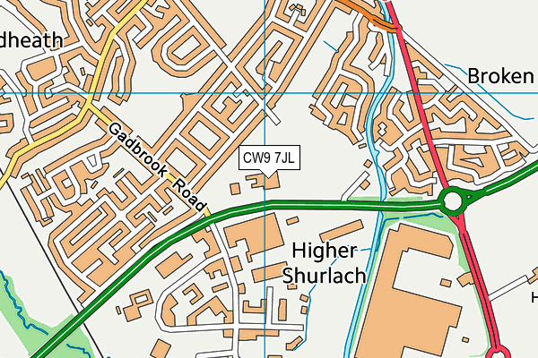 CW9 7JL map - OS VectorMap District (Ordnance Survey) CW9 7JL map - OS VectorMap District (Ordnance Survey)