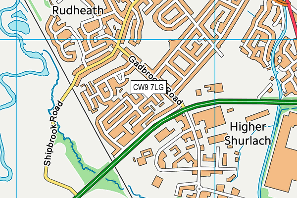 CW9 7LG map - OS VectorMap District (Ordnance Survey) CW9 7LG map - OS VectorMap District (Ordnance Survey)