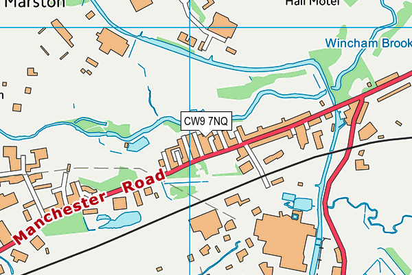 CW9 7NQ map - OS VectorMap District (Ordnance Survey) CW9 7NQ map - OS VectorMap District (Ordnance Survey)