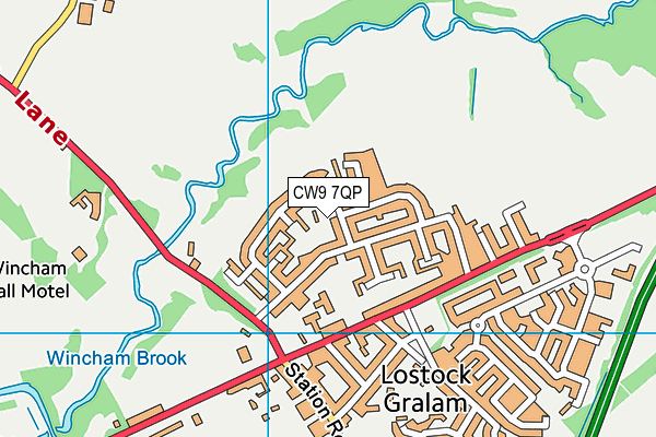 CW9 7QP map - OS VectorMap District (Ordnance Survey) CW9 7QP map - OS VectorMap District (Ordnance Survey)