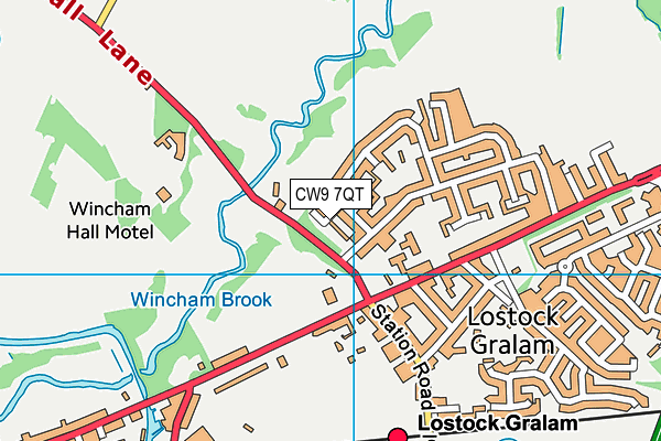 CW9 7QT map - OS VectorMap District (Ordnance Survey) CW9 7QT map - OS VectorMap District (Ordnance Survey)