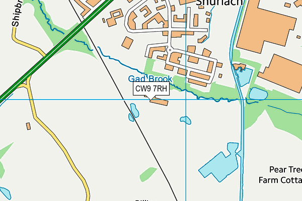CW9 7RH map - OS VectorMap District (Ordnance Survey) CW9 7RH map - OS VectorMap District (Ordnance Survey)