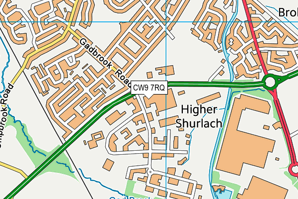 CW9 7RQ map - OS VectorMap District (Ordnance Survey) CW9 7RQ map - OS VectorMap District (Ordnance Survey)