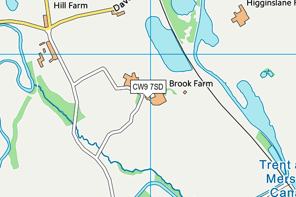 CW9 7SD map - OS VectorMap District (Ordnance Survey) CW9 7SD map - OS VectorMap District (Ordnance Survey)