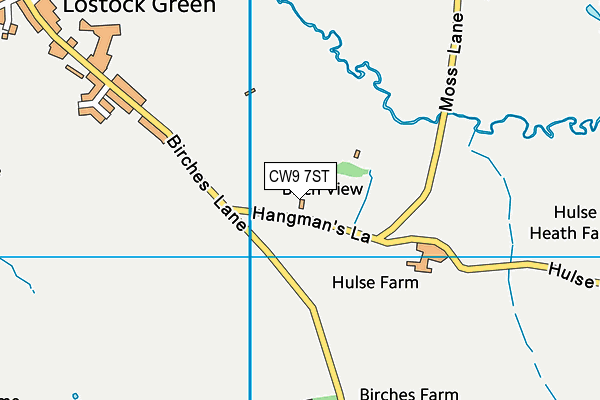 CW9 7ST map - OS VectorMap District (Ordnance Survey) CW9 7ST map - OS VectorMap District (Ordnance Survey)