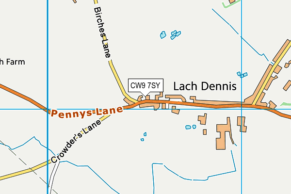 CW9 7SY map - OS VectorMap District (Ordnance Survey) CW9 7SY map - OS VectorMap District (Ordnance Survey)