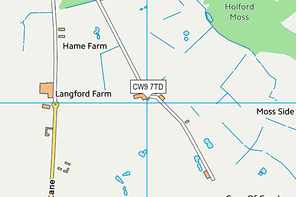 CW9 7TD map - OS VectorMap District (Ordnance Survey) CW9 7TD map - OS VectorMap District (Ordnance Survey)