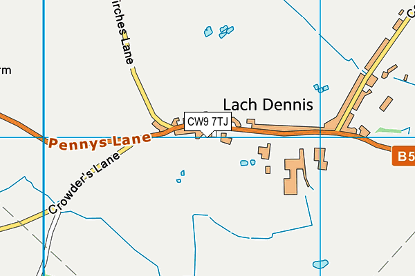 CW9 7TJ map - OS VectorMap District (Ordnance Survey) CW9 7TJ map - OS VectorMap District (Ordnance Survey)
