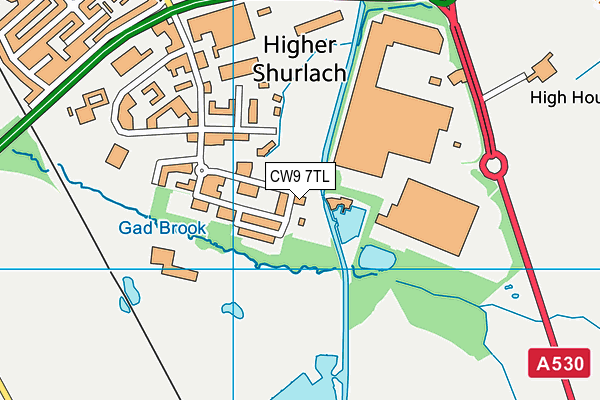 CW9 7TL map - OS VectorMap District (Ordnance Survey) CW9 7TL map - OS VectorMap District (Ordnance Survey)