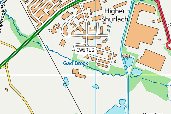 CW9 7UG map - OS VectorMap District (Ordnance Survey) CW9 7UG map - OS VectorMap District (Ordnance Survey)