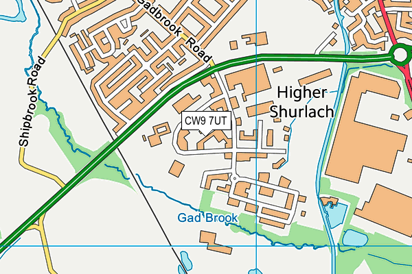 CW9 7UT map - OS VectorMap District (Ordnance Survey) CW9 7UT map - OS VectorMap District (Ordnance Survey)