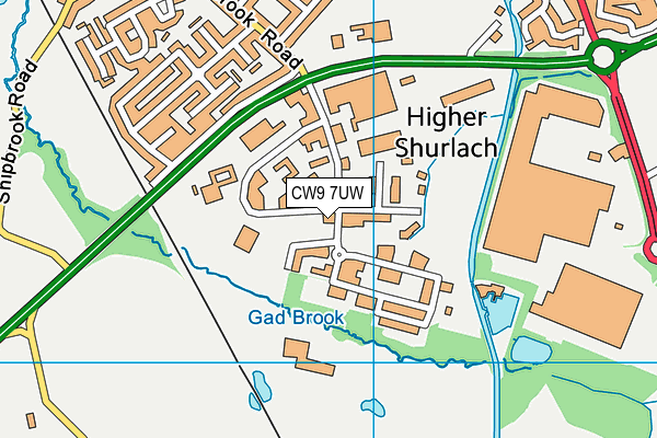 CW9 7UW map - OS VectorMap District (Ordnance Survey) CW9 7UW map - OS VectorMap District (Ordnance Survey)