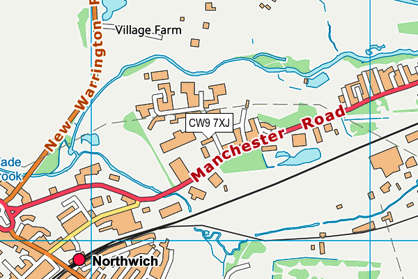 CW9 7XJ map - OS VectorMap District (Ordnance Survey) CW9 7XJ map - OS VectorMap District (Ordnance Survey)