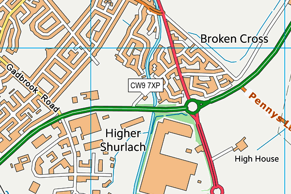 CW9 7XP map - OS VectorMap District (Ordnance Survey) CW9 7XP map - OS VectorMap District (Ordnance Survey)