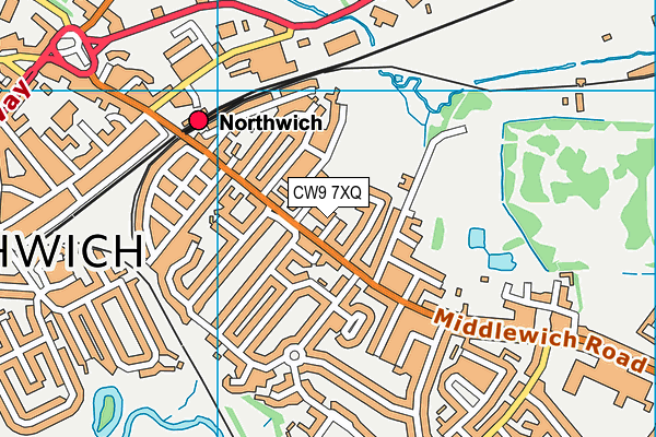 CW9 7XQ map - OS VectorMap District (Ordnance Survey) CW9 7XQ map - OS VectorMap District (Ordnance Survey)
