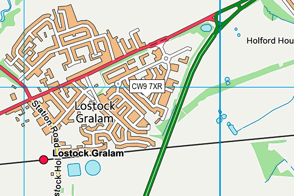 CW9 7XR map - OS VectorMap District (Ordnance Survey) CW9 7XR map - OS VectorMap District (Ordnance Survey)