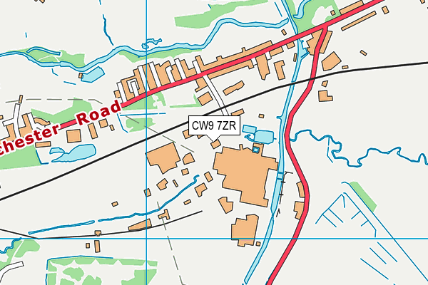 CW9 7ZR map - OS VectorMap District (Ordnance Survey) CW9 7ZR map - OS VectorMap District (Ordnance Survey)
