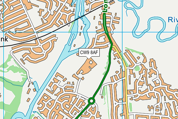 CW9 8AF map - OS VectorMap District (Ordnance Survey) CW9 8AF map - OS VectorMap District (Ordnance Survey)