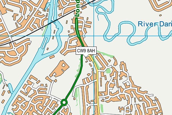 CW9 8AH map - OS VectorMap District (Ordnance Survey) CW9 8AH map - OS VectorMap District (Ordnance Survey)