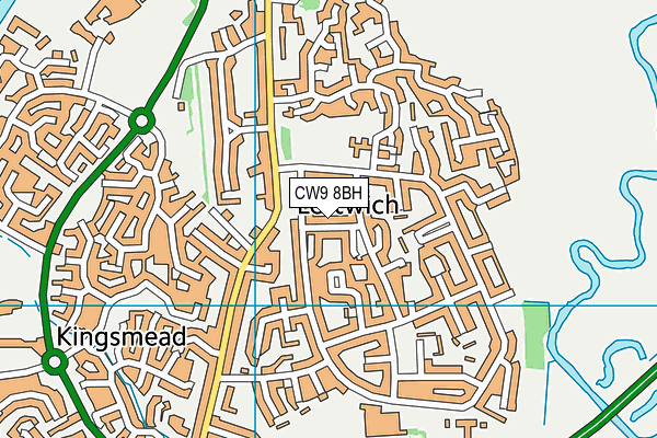 CW9 8BH map - OS VectorMap District (Ordnance Survey) CW9 8BH map - OS VectorMap District (Ordnance Survey)