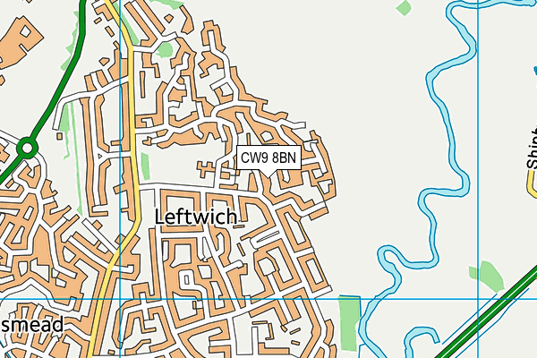 CW9 8BN map - OS VectorMap District (Ordnance Survey) CW9 8BN map - OS VectorMap District (Ordnance Survey)