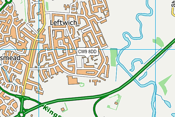 CW9 8DD map - OS VectorMap District (Ordnance Survey) CW9 8DD map - OS VectorMap District (Ordnance Survey)
