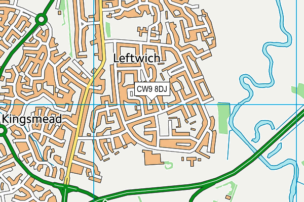 CW9 8DJ map - OS VectorMap District (Ordnance Survey) CW9 8DJ map - OS VectorMap District (Ordnance Survey)