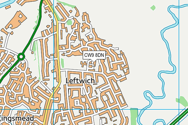 CW9 8DN map - OS VectorMap District (Ordnance Survey) CW9 8DN map - OS VectorMap District (Ordnance Survey)