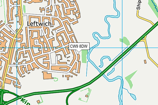 CW9 8DW map - OS VectorMap District (Ordnance Survey) CW9 8DW map - OS VectorMap District (Ordnance Survey)