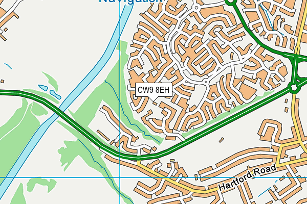 CW9 8EH map - OS VectorMap District (Ordnance Survey) CW9 8EH map - OS VectorMap District (Ordnance Survey)