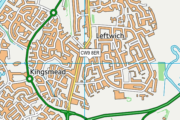 CW9 8ER map - OS VectorMap District (Ordnance Survey) CW9 8ER map - OS VectorMap District (Ordnance Survey)
