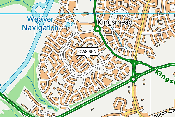 CW9 8FN map - OS VectorMap District (Ordnance Survey) CW9 8FN map - OS VectorMap District (Ordnance Survey)