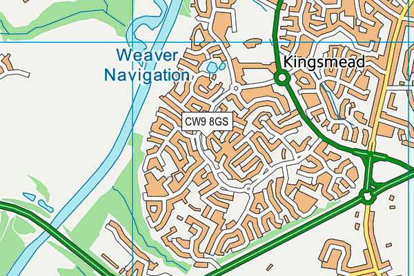 CW9 8GS map - OS VectorMap District (Ordnance Survey) CW9 8GS map - OS VectorMap District (Ordnance Survey)