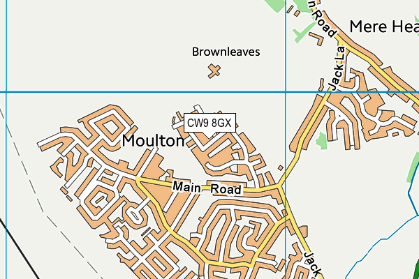 CW9 8GX map - OS VectorMap District (Ordnance Survey) CW9 8GX map - OS VectorMap District (Ordnance Survey)