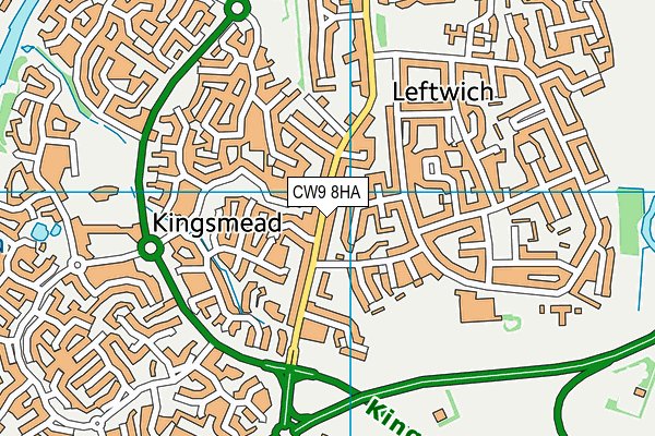 CW9 8HA map - OS VectorMap District (Ordnance Survey) CW9 8HA map - OS VectorMap District (Ordnance Survey)