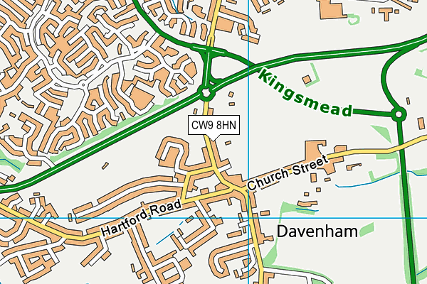 CW9 8HN map - OS VectorMap District (Ordnance Survey) CW9 8HN map - OS VectorMap District (Ordnance Survey)