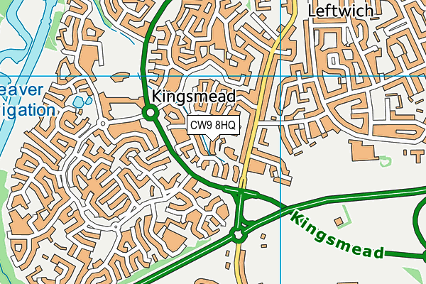 CW9 8HQ map - OS VectorMap District (Ordnance Survey) CW9 8HQ map - OS VectorMap District (Ordnance Survey)