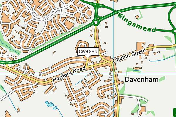 CW9 8HU map - OS VectorMap District (Ordnance Survey) CW9 8HU map - OS VectorMap District (Ordnance Survey)