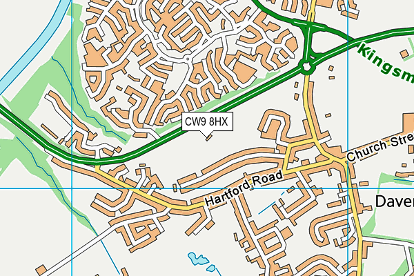 CW9 8HX map - OS VectorMap District (Ordnance Survey) CW9 8HX map - OS VectorMap District (Ordnance Survey)