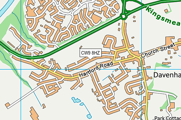 CW9 8HZ map - OS VectorMap District (Ordnance Survey) CW9 8HZ map - OS VectorMap District (Ordnance Survey)