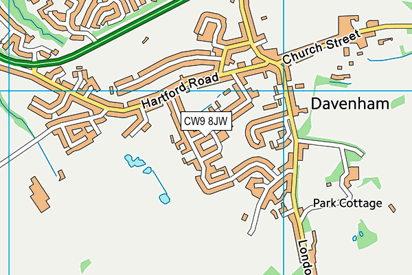 CW9 8JW map - OS VectorMap District (Ordnance Survey) CW9 8JW map - OS VectorMap District (Ordnance Survey)