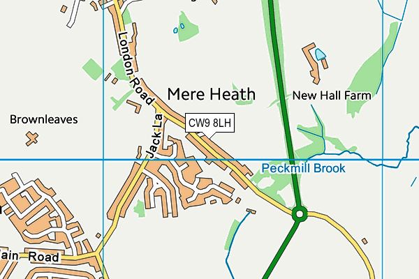 CW9 8LH map - OS VectorMap District (Ordnance Survey) CW9 8LH map - OS VectorMap District (Ordnance Survey)