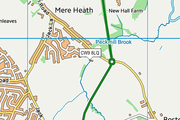 CW9 8LQ map - OS VectorMap District (Ordnance Survey) CW9 8LQ map - OS VectorMap District (Ordnance Survey)